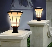 Das/P/GL Prime Quality Unbreakable PVC Outdoor/Exterior Gate Light Lamp or Pole Light for Home/Office/Garden/Park/Farmhouse/Villa - Gate Light, Black & White, NA